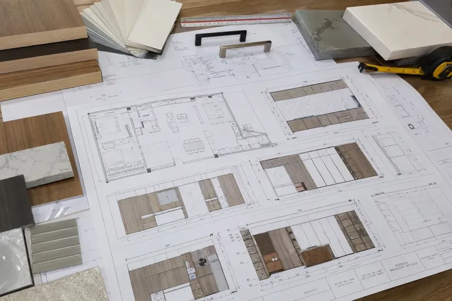Bản vẽ là cơ sở để đơn vị thi công kiểm tra kích thước, vật liệu và cấu tạo trước khi sản xuất.