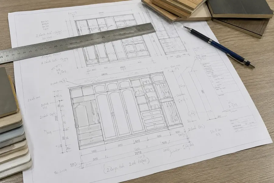 Một số chi tiết trên bản vẽ có thể cần điều chỉnh để phù hợp với hiện trạng và khả năng sản xuất.