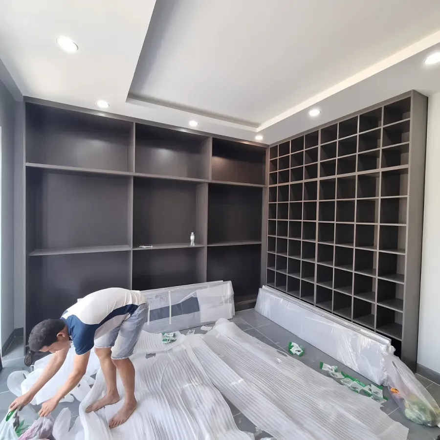 Các hạng mục được lắp đặt theo vị trí và kích thước đã thống nhất trong bản vẽ.