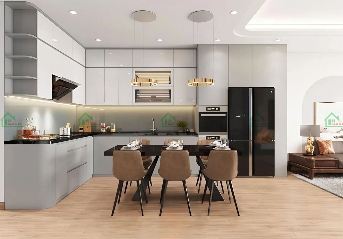 Mẫu tủ bếp hiện đại giá rẻ cho chung cư