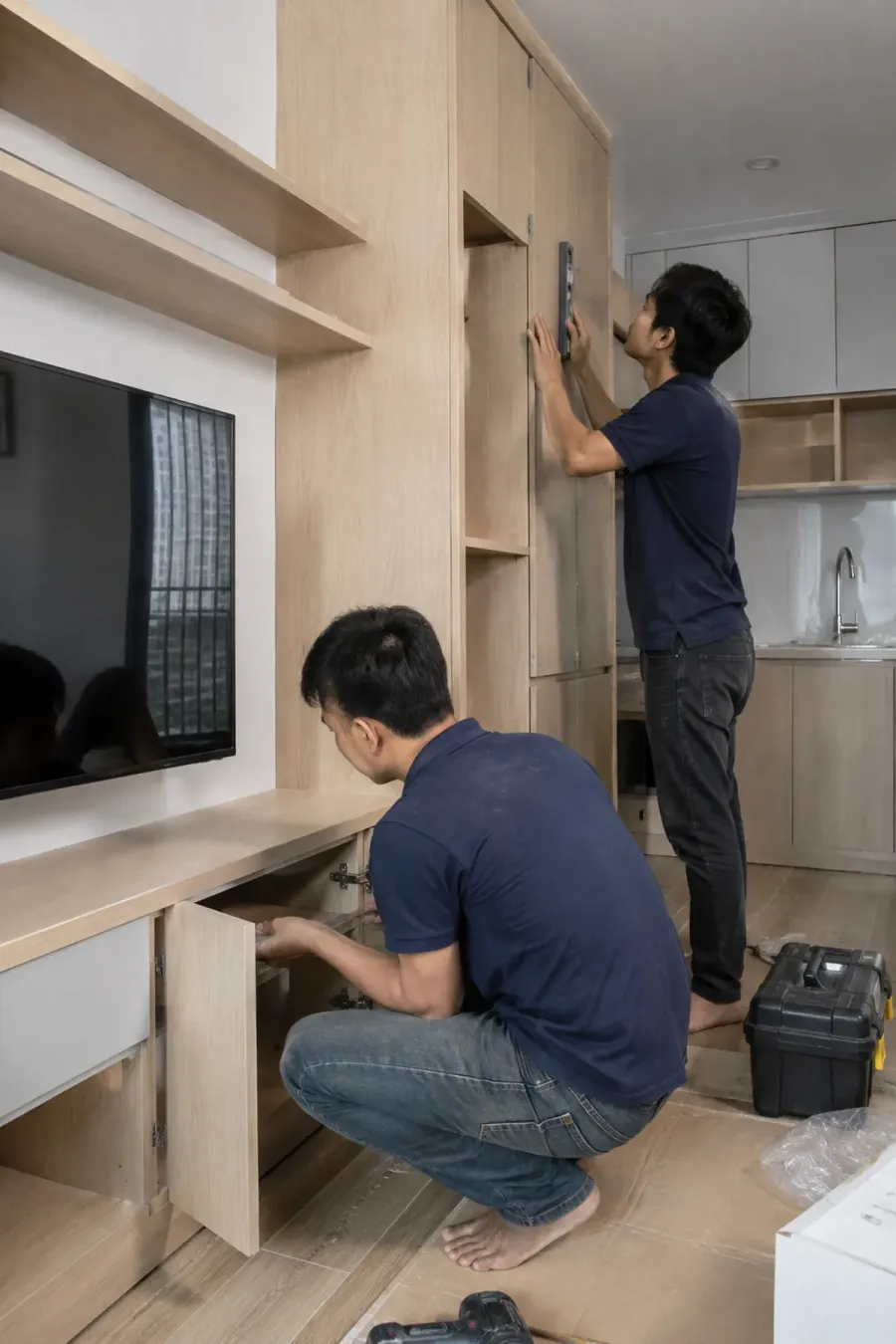 Lắp đặt và căn chỉnh nội thất theo số đo thực tế