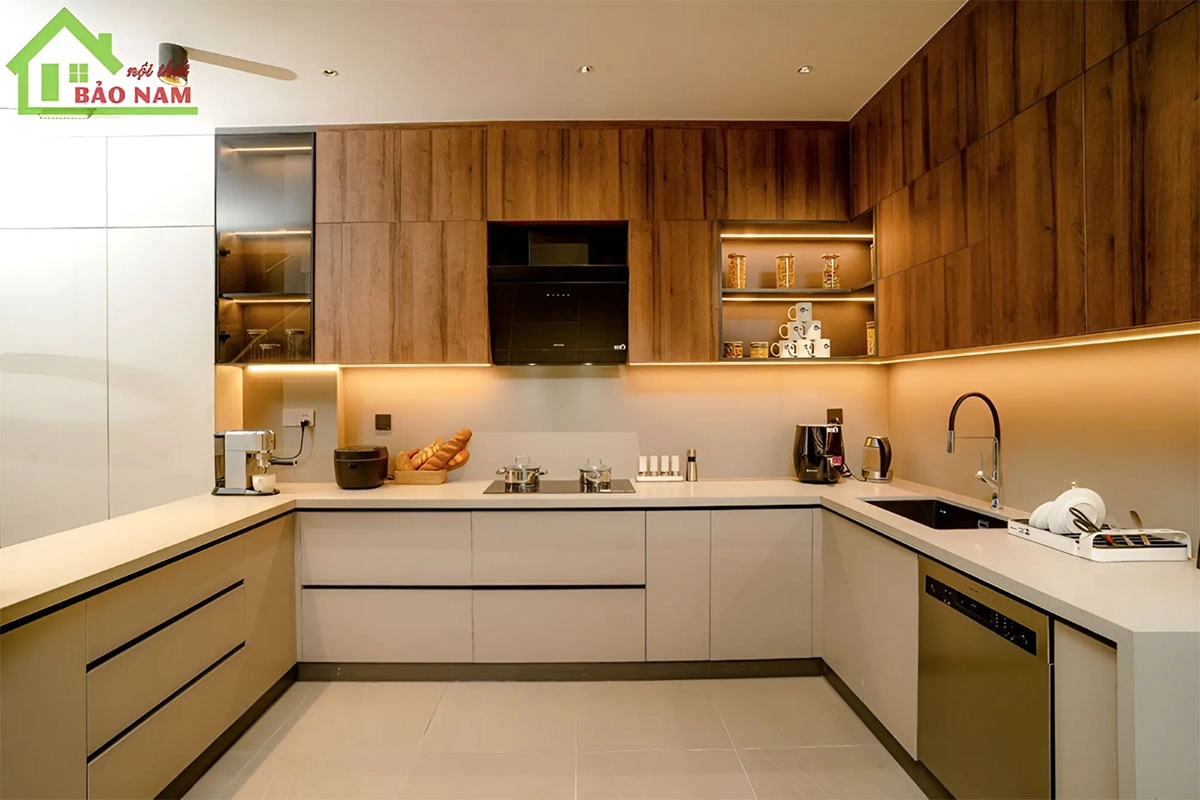 Mẫu tủ bếp hiện đại đẹp