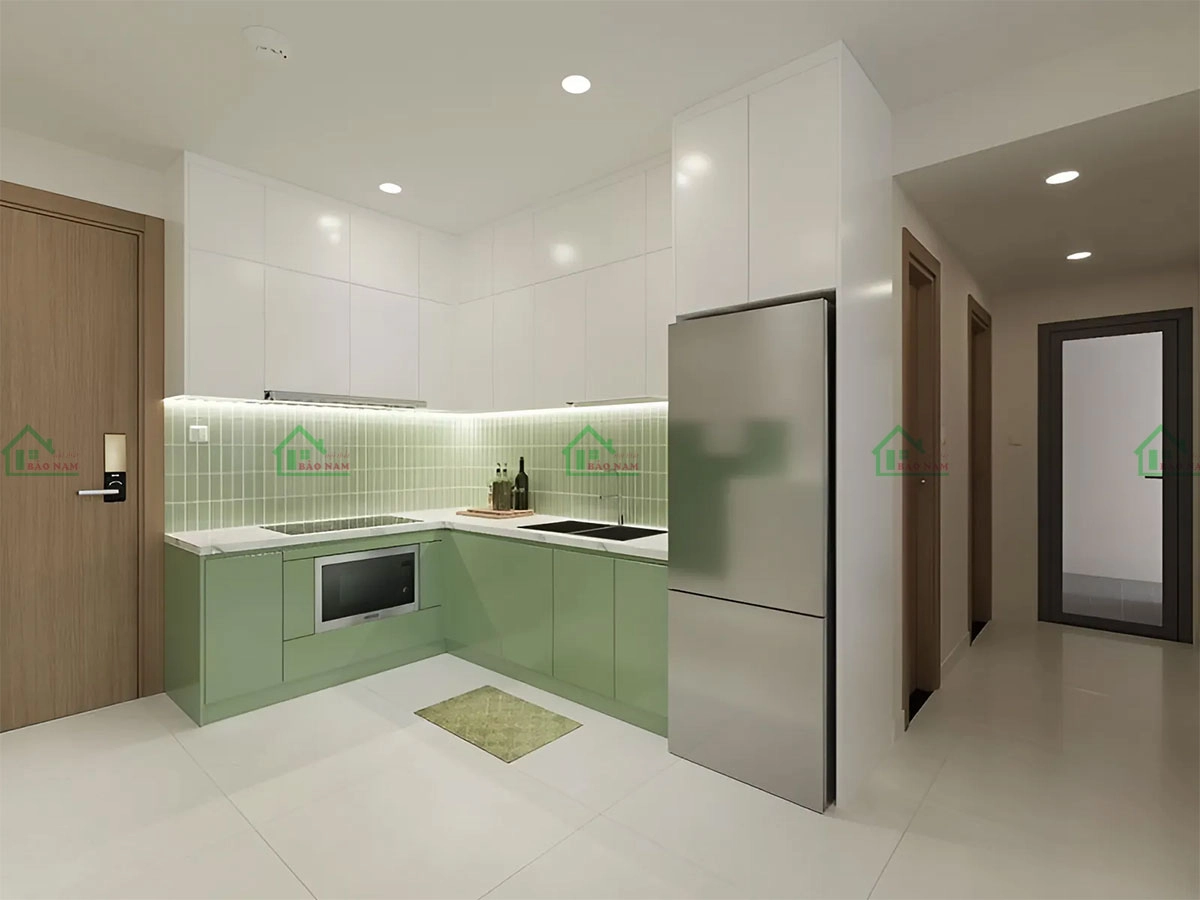 Tủ bếp nhựa picomat chống nước hiện đại