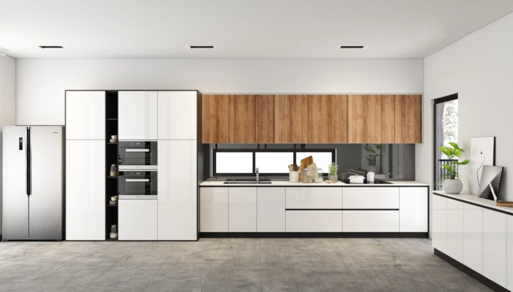 tủ bếp gỗ công nghiệp chống ẩm melamine An Cường