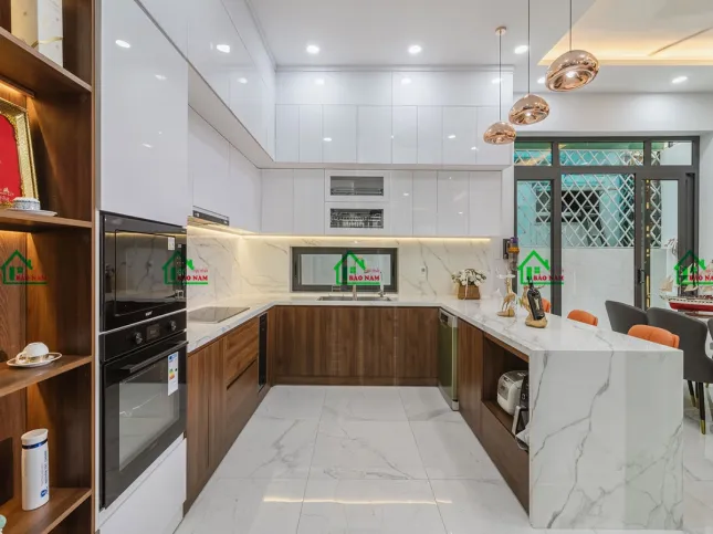 Thi Công Tủ Bếp Gỗ Công Nghiệp Hiện Đại                            