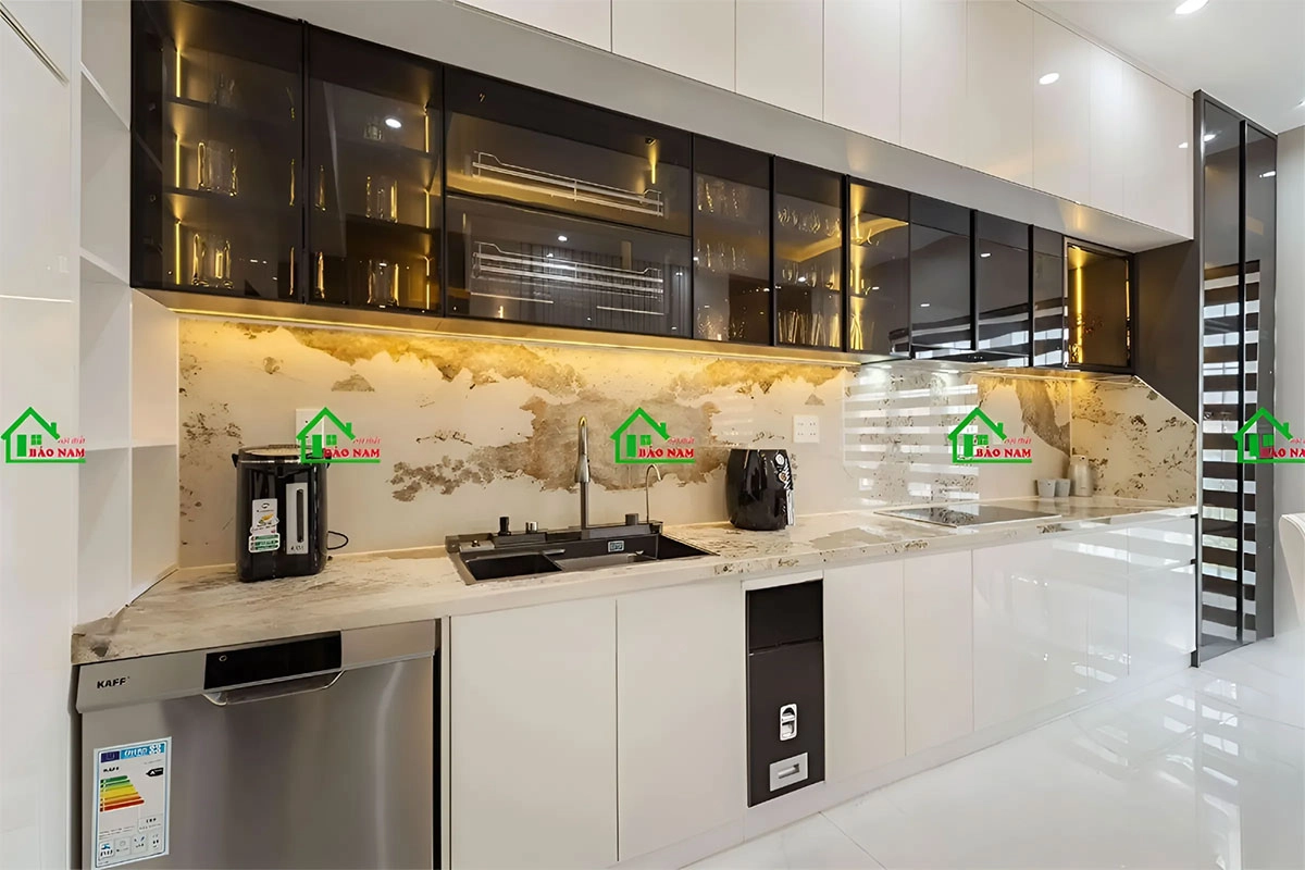 Mẫu tủ bếp hiện đại giá rẻ hot nhất năm 2024