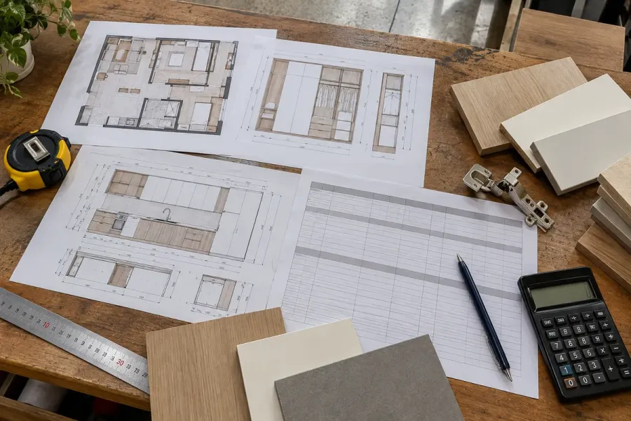 Bảng dự toán cần gắn với danh sách sản phẩm, kích thước và cấu hình vật liệu để có thể kiểm tra từng khoản chi.