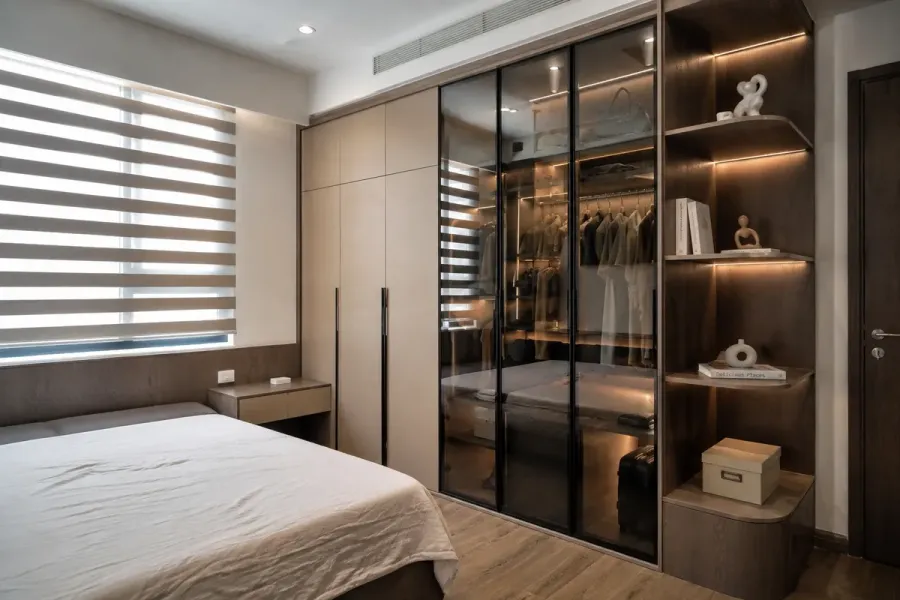 Các kiểu tủ quần áo được lựa chọn theo diện tích và cách bố trí phòng ngủ.