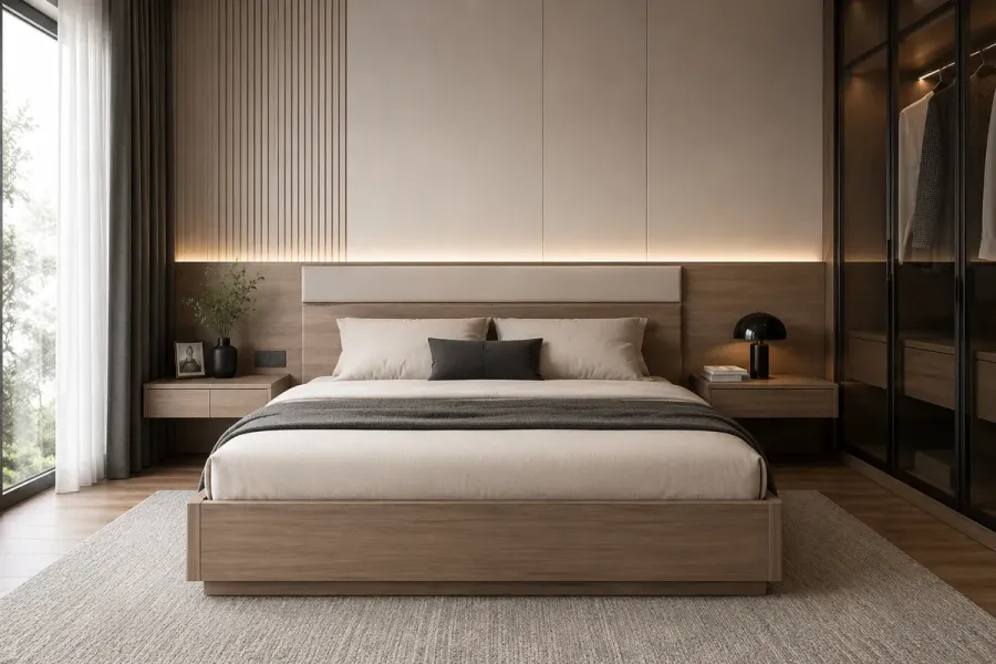 Giường Gỗ MDF An Cường BN-GN071