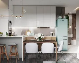 Thi Công Tủ Bếp Đẹp Hiện Đại