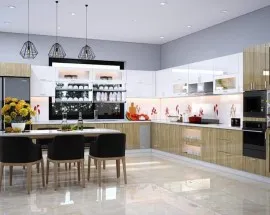 Tủ Bếp Gỗ Công Nghiệp Acrylic Rẻ Đẹp