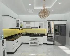 Tủ Bếp Gỗ Chữ L Hiện Đại TP.HCM