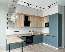 Tủ Bếp Gỗ Melamine Hiện Đại