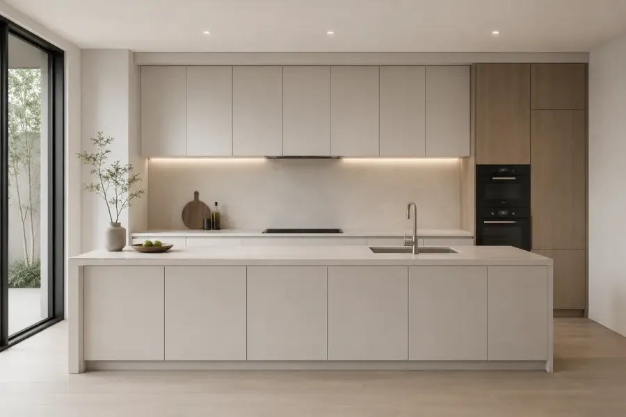 Tủ bếp phong cách tối giản (Minimalist)