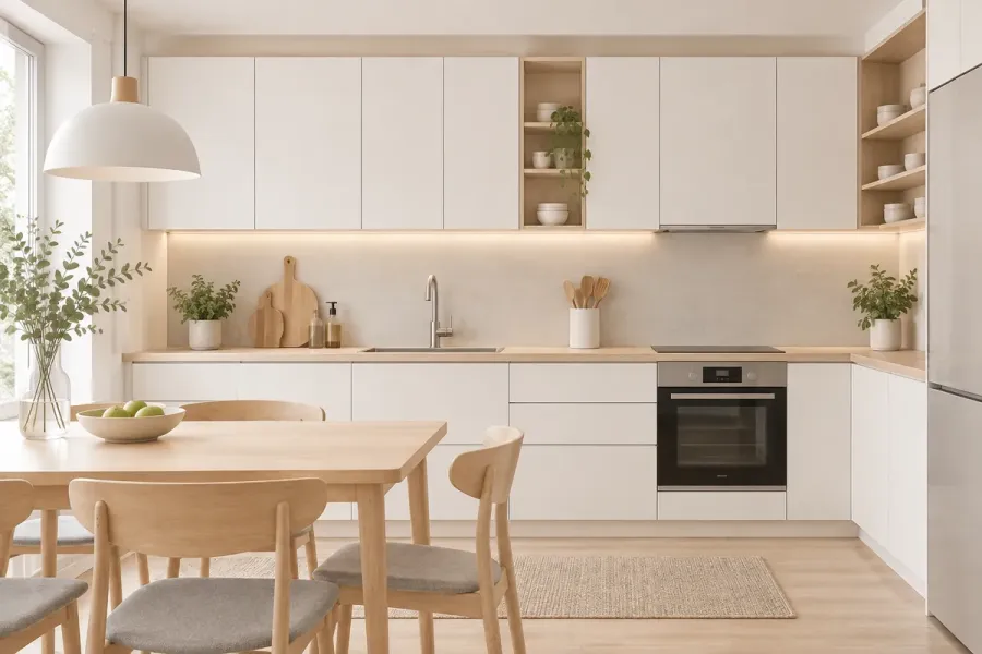Tủ bếp phong cách Scandinavian