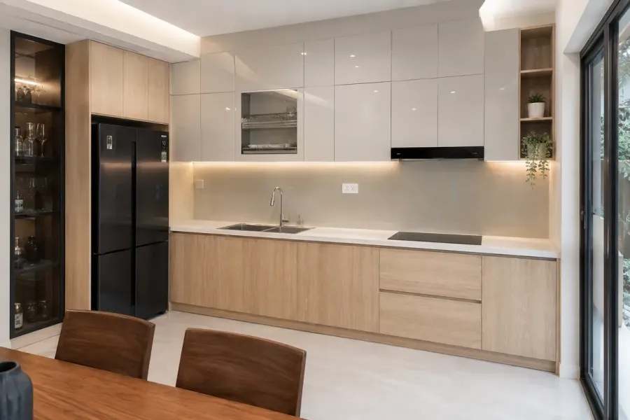 Vật liệu tủ bếp có thể được lựa chọn dựa trên nhu cầu sử dụng, thẩm mỹ và ngân sách.