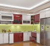 TỦ BẾP ACRYLIC MÀU TRẮNG ĐỎ CAO CẤP