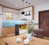 Tủ Bếp Acrylic Vân Gỗ