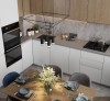 Tủ Bếp Gỗ MDF Melamine An Cường