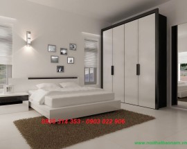 Bộ Tủ Áo, Giường Ngủ Acrylic Cao Cấp
