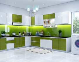 Tủ Bếp Acrylic Bóng Gương