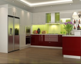 Tủ Bếp Acrylic Bóng Gương Đẹp Hiện Đại