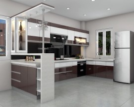 Tủ Bếp Acrylic Bóng Gương Đẹp Tp.Hcm