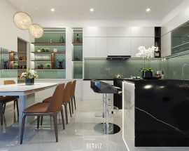 Tủ Bếp Đẹp Chữ L