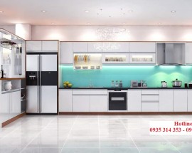 Tủ Bếp Gỗ Công Nghiệp Đẹp Tp.Hcm