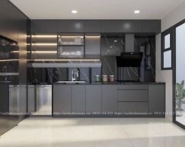 Tủ Bếp Gỗ Công Nghiệp Hiện Đại Đẹp Tp.Hcm