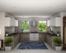 Tủ Bếp Gỗ Dáng Chữ U