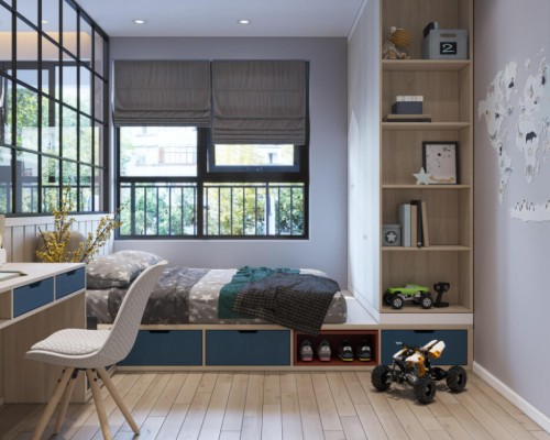 Bộ Phòng Ngủ Bé Trai Hiện Đại