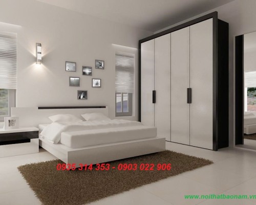 Bộ Tủ Áo, Giường Ngủ Acrylic Cao Cấp