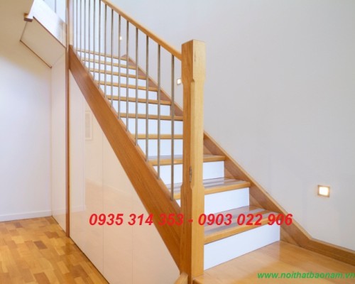 Tay Vịn Cầu Thang Gỗ Sồi Đẹp
