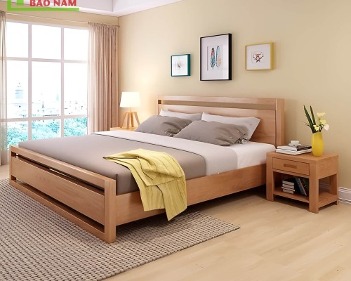 Giường Ngủ Gỗ Sồi Giá Rẻ