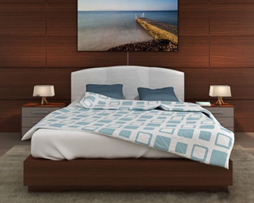 Giường Ngủ Gỗ Veneer Sồi Đẹp