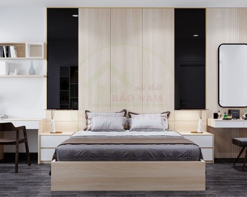 Giường Ngủ Gỗ MDF Đẹp Hcm