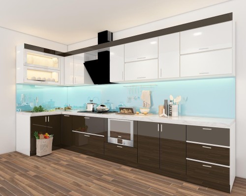 Tủ Bếp Gỗ Công Nghiệp Acrylic An Cường