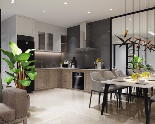Thi Công Tủ Bếp Gỗ Công Nghiệp Hiện Đại Hcm