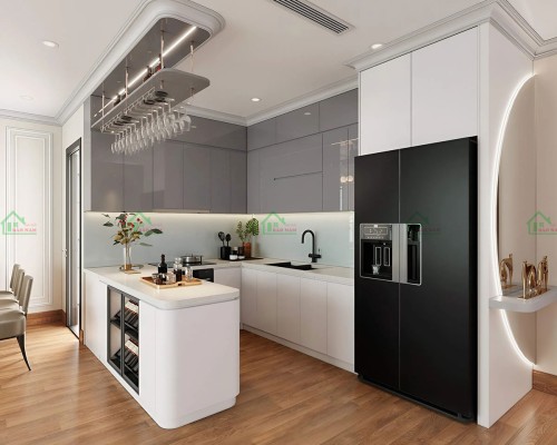 Tủ Bếp Acrylic Bóng Gương Cao Cấp