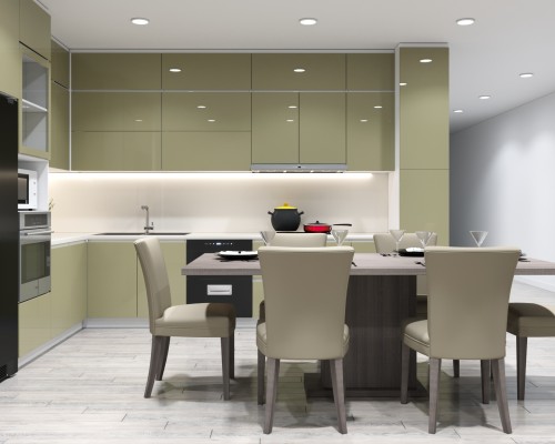 Tủ Bếp Acrylic Bóng Gương Đẹp Hcm