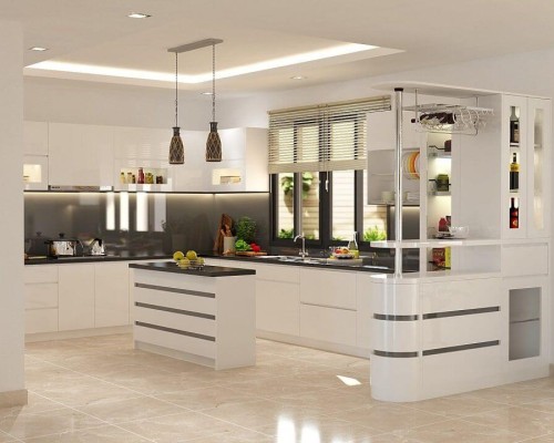 Tủ Bếp Acrylic Bóng Gương Giá Rẻ Đẹp