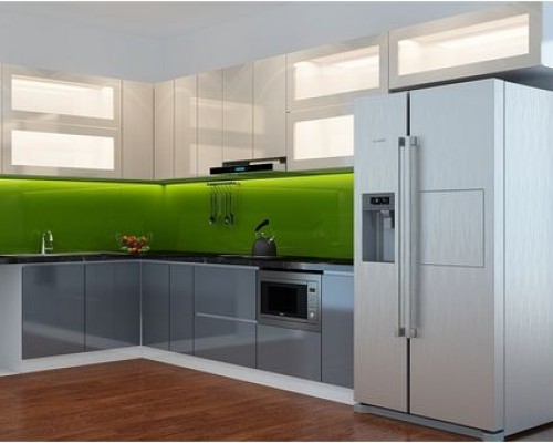 Tủ Bếp Acrylic Bóng Gương Hiện Đại