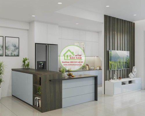 Tủ Bếp Acrylic Chữ I