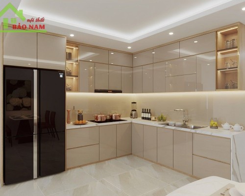 Tủ Bếp Acrylic Chữ L Đẹp