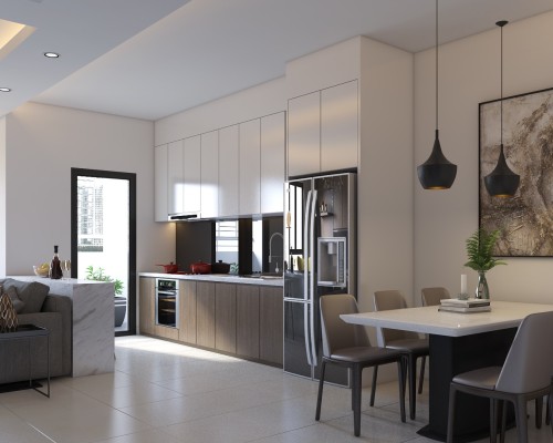 Tủ Bếp Công Nghiệp MDF