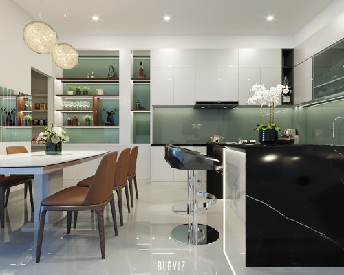 Tủ Bếp Đẹp Chữ L