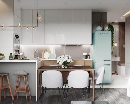Tủ Bếp Đẹp Gỗ Công Nghiệp Giá Rẻ
