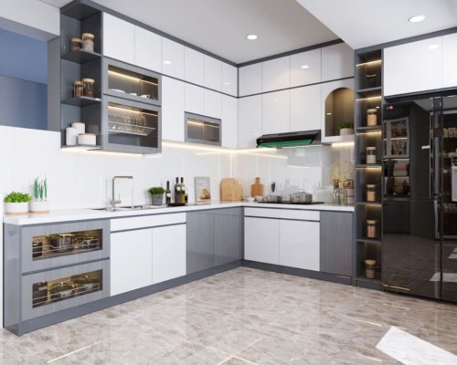 Tủ Bếp Gỗ Acrylic Giá Rẻ