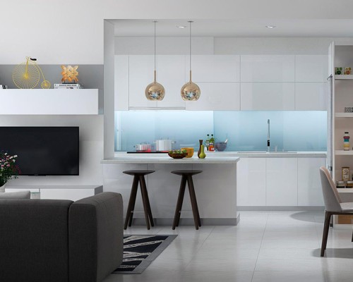 Tủ Bếp Gỗ Acrylic Đẹp